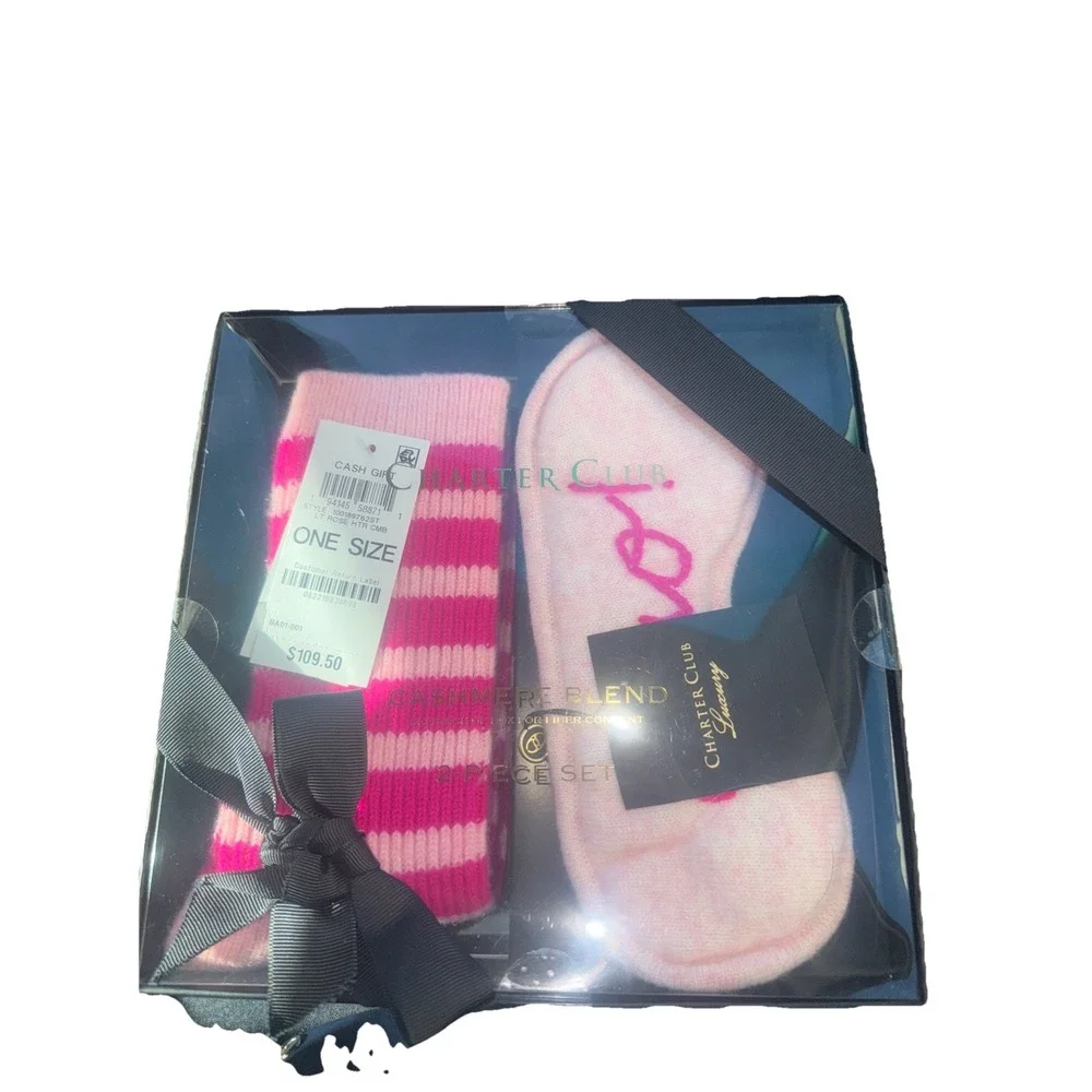 Charter Club Luxury 2 Set Gift Box Set Socks And‎ Sleep Mask